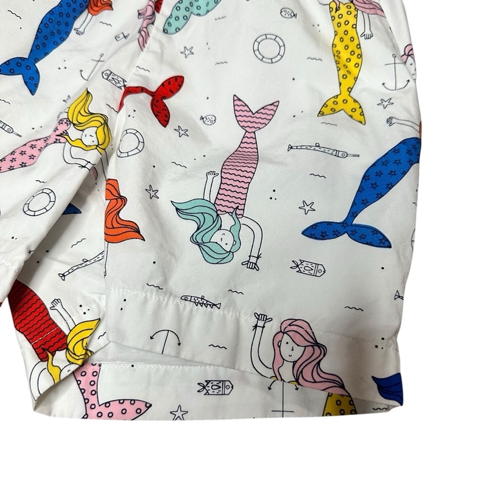 Hanna Andersson Mermaid Cotton Shorts Size 8 - Picture 2 of 7